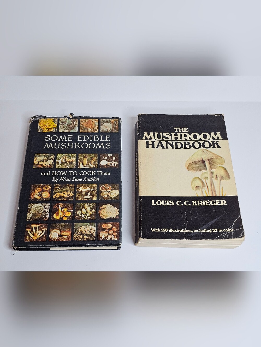 Vtg Mushroom Book Lot: Edible Guide Cook & Handbook 1964 1967 Krieger Faubion